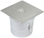 Inspection inlet 145x145 grate, square grate, vertical outlet Ø110 MM, opened with a handle